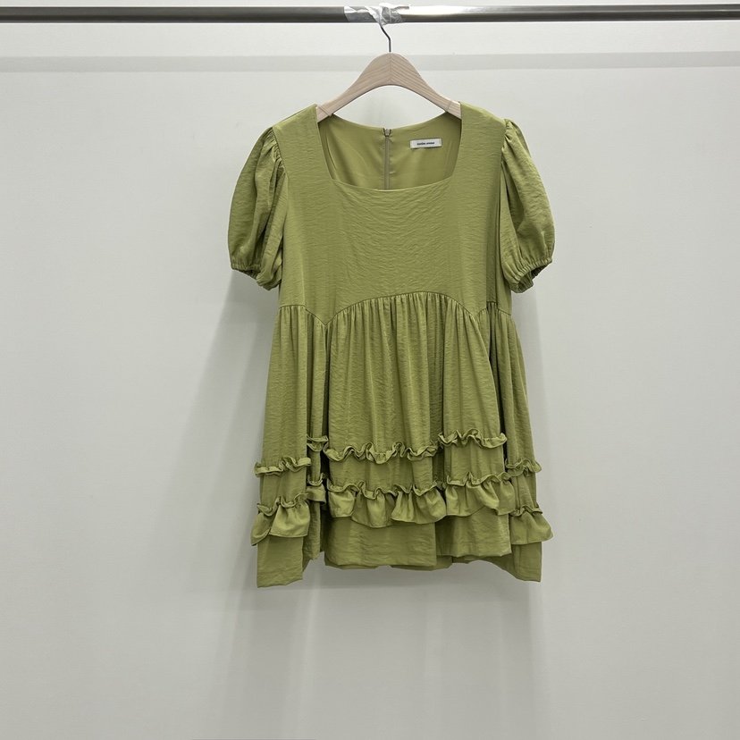ANOTHER AVENUE韓國代購女士新品25春夏職業休閑連衣裙荷葉邊ANOTHER AVENUE連衣裙