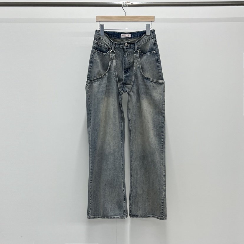 ANOTHER AVENUE東大門實拍女裝新品25春夏時尚牛仔褲可拆卸ANOTHER AVENUE牛仔褲