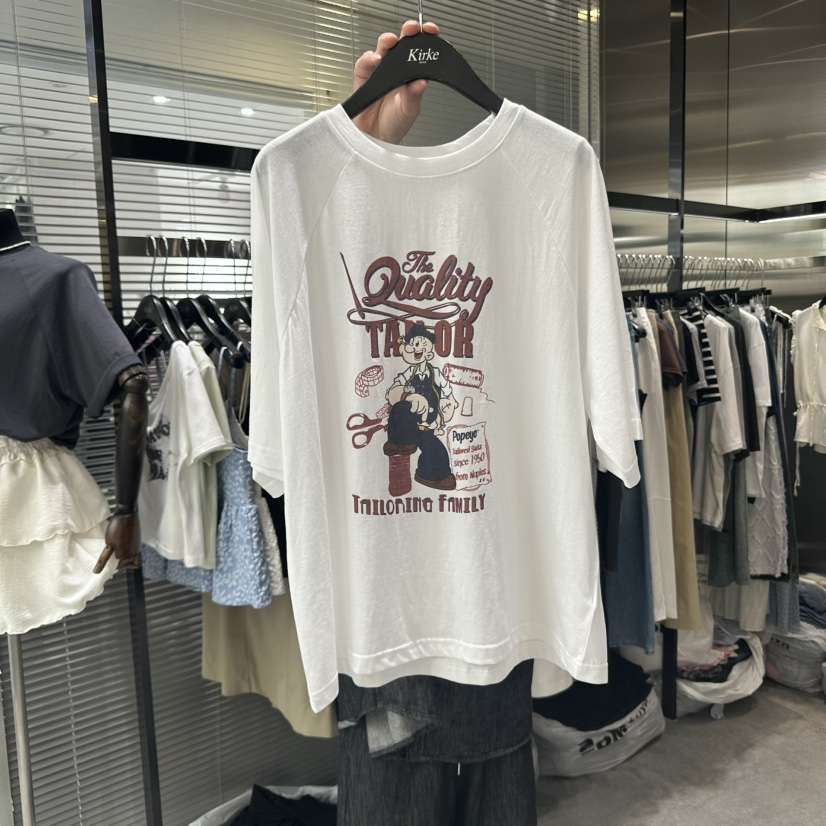 KIRKE韓國直郵㊣女裝新品推薦時尚25春夏熱賣休閑T恤大力水手KIRKET恤