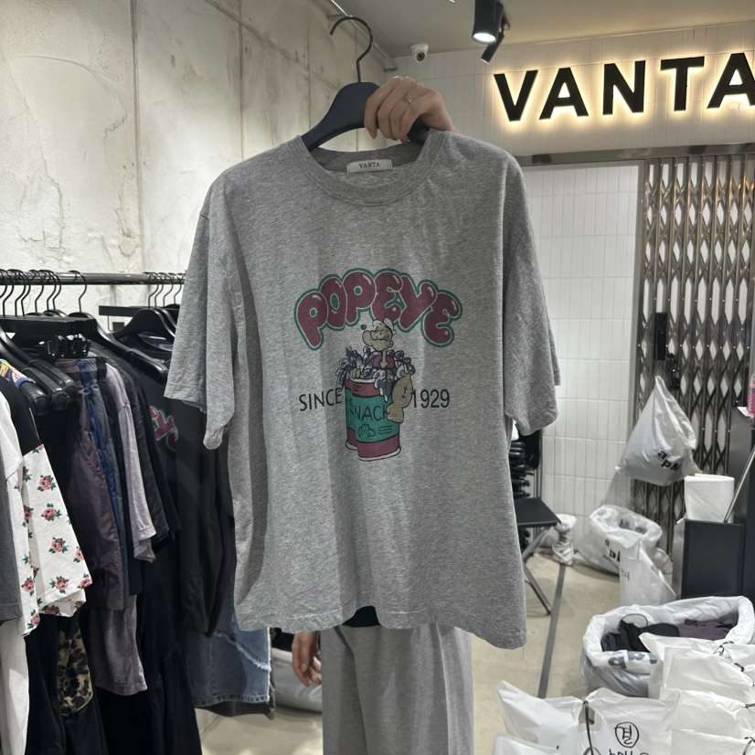 VANTA直郵韓國代購㊣女裝新品推薦25春夏休閑T恤大力水手復古VANTAT恤