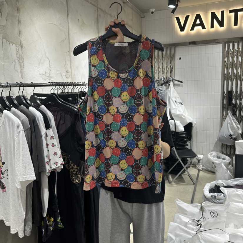 VANTA韓國直郵㊣女裝新品熱賣推薦人氣時尚25春夏休閑吊帶背心VANTA吊帶/背心