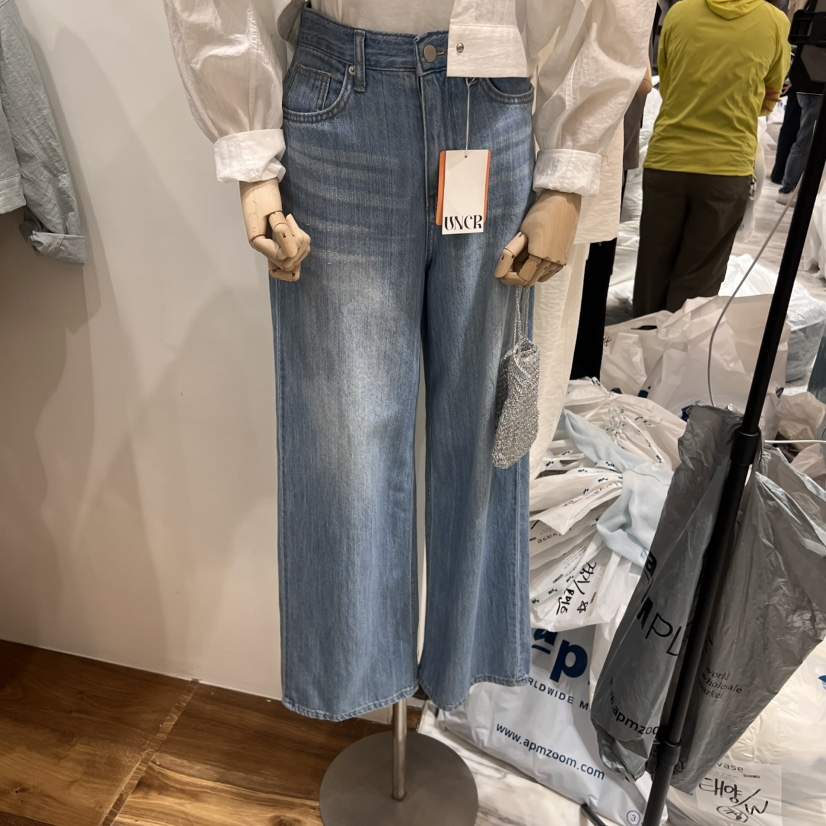 UNCOVER直郵韓國代購㊣女裝新品25春夏時尚人氣熱賣休閑牛仔褲UNCOVER牛仔褲