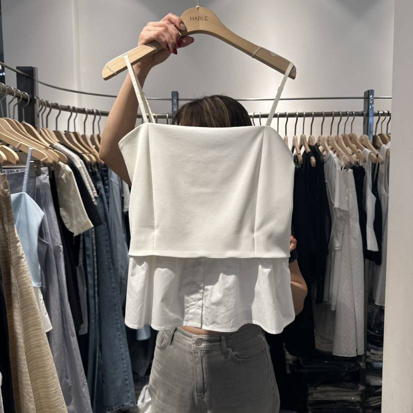 HABLE韓國㊣直郵東大門代購女裝新品時尚人氣25春夏吊帶背心HABLE吊帶/背心