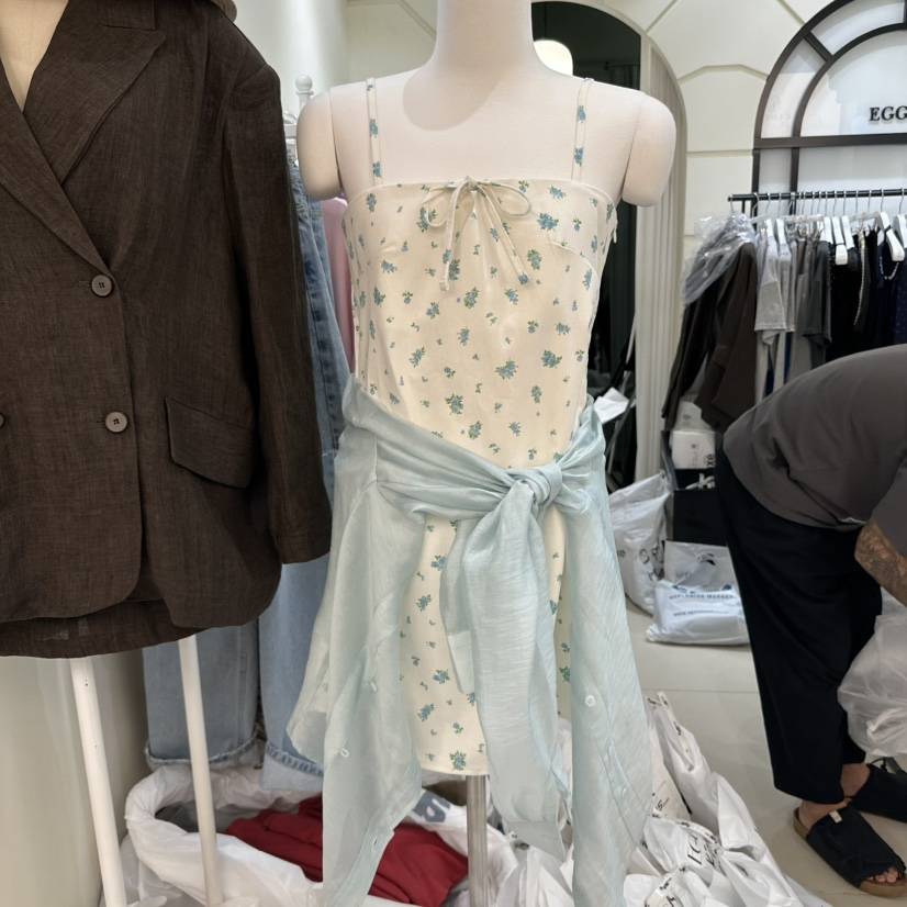 EGG IS韓國直郵女裝新品真品熱賣休閑25春夏時尚人氣連衣裙EGG IS連衣裙