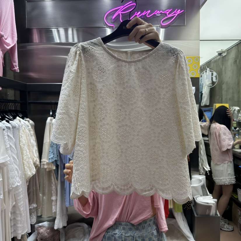 RUNWAY-런웨이東大門實拍女裝新品熱賣職業時尚襯衫蕾絲衫RUNWAY襯衫/蕾絲衫