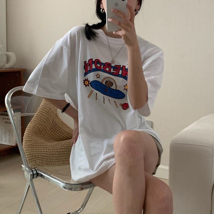 HELLO JINI韓國㊣直郵東大門代購女裝新品25春夏時尚人氣T恤HELLO JINIT恤