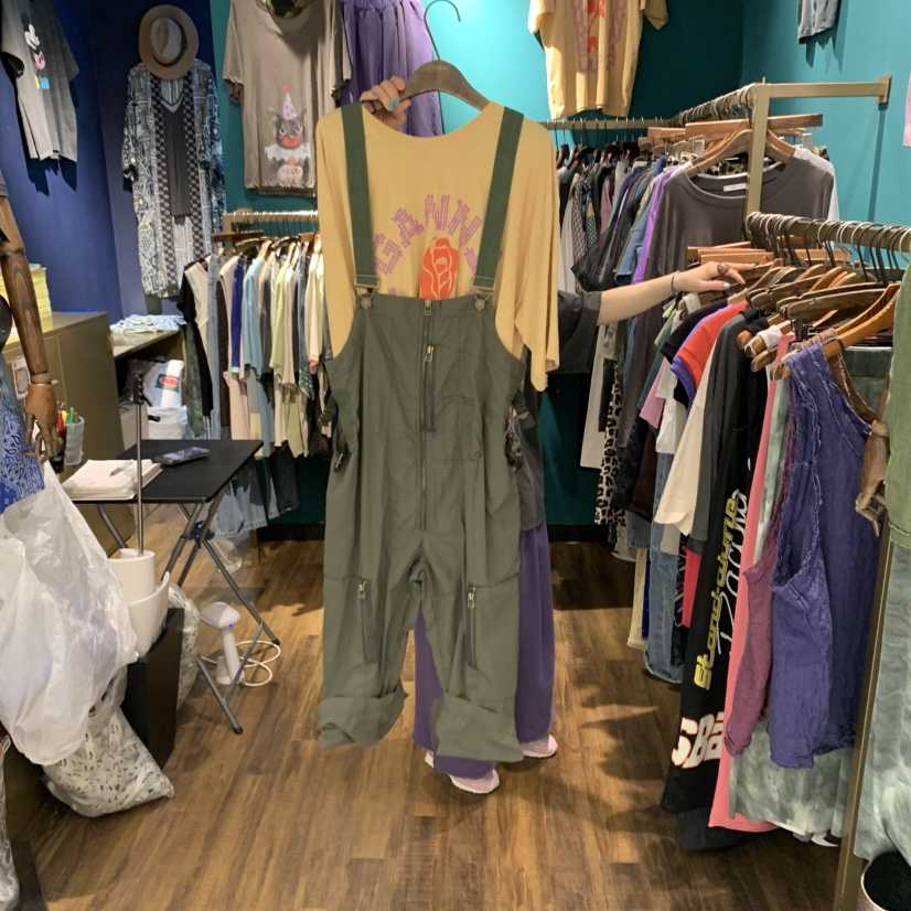 MERCI LINDA直郵韓國代購㊣女裝新品熱賣時尚背帶褲不含內搭MERCI LINDA背帶褲