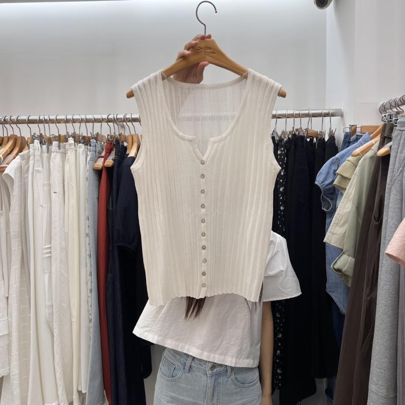 DRESS ROOM直郵韓國代購㊣女裝新款熱賣時尚休閑推薦吊帶背心DRESS ROOM吊帶/背心