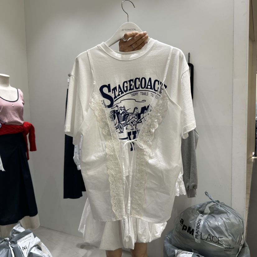 AFTERNOON-P韓國直郵㊣女裝新品休閑25春夏吊帶背心不含內搭AFTERNOON吊帶/背心