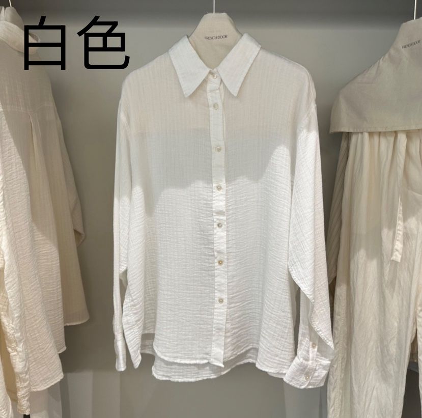 FRENCH DOOR韓國㊣直郵東大門代購女裝新品熱賣襯衫蕾絲衫FRENCH DOOR襯衫/蕾絲衫