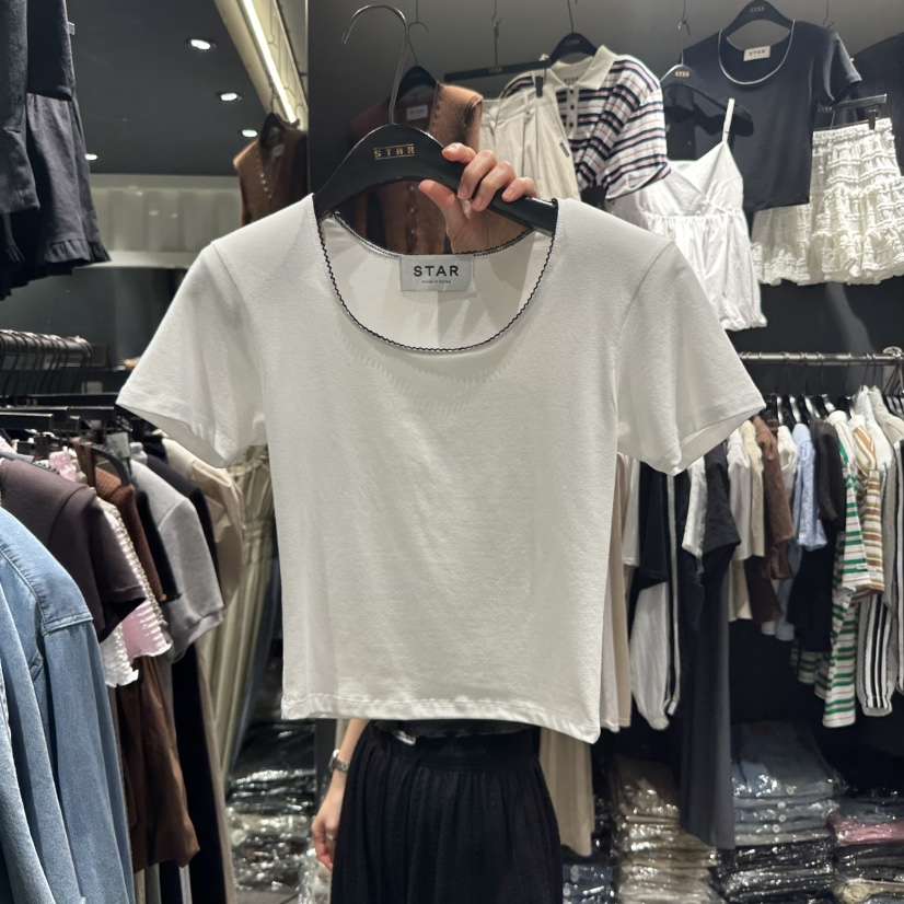 STAR-L韓國直郵㊣東大門實拍女裝新品25春夏休閑時尚熱賣T恤STAR-LT恤
