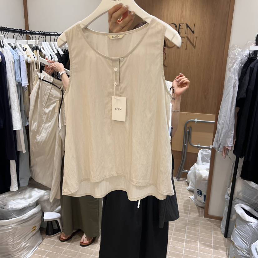 LOFN韓國直郵㊣東大門實拍女裝新品時尚25春夏人氣吊帶背心LOFN吊帶/背心