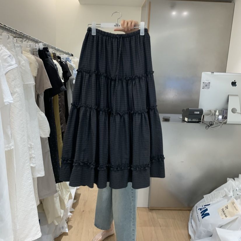 MEET ME韓國直郵㊣東大門實拍女裝新品25春夏半身裙中短裙MEET ME半身裙/中短裙