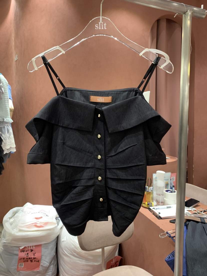 SLIT直郵韓國代購㊣女裝新品人氣休閑25春夏熱賣襯衫蕾絲衫SLIT襯衫/蕾絲衫