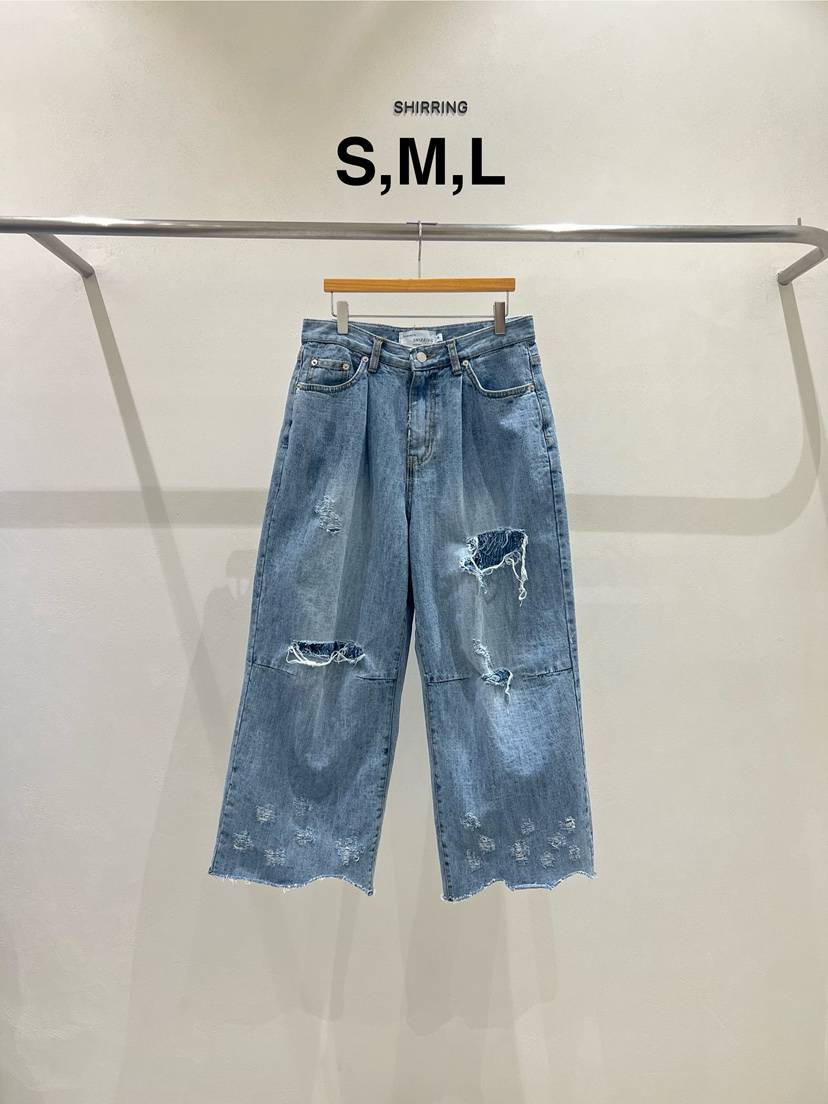 SHIRRING韓國㊣直郵東大門代購女裝新款推薦25春夏休閑牛仔褲SHIRRING牛仔褲