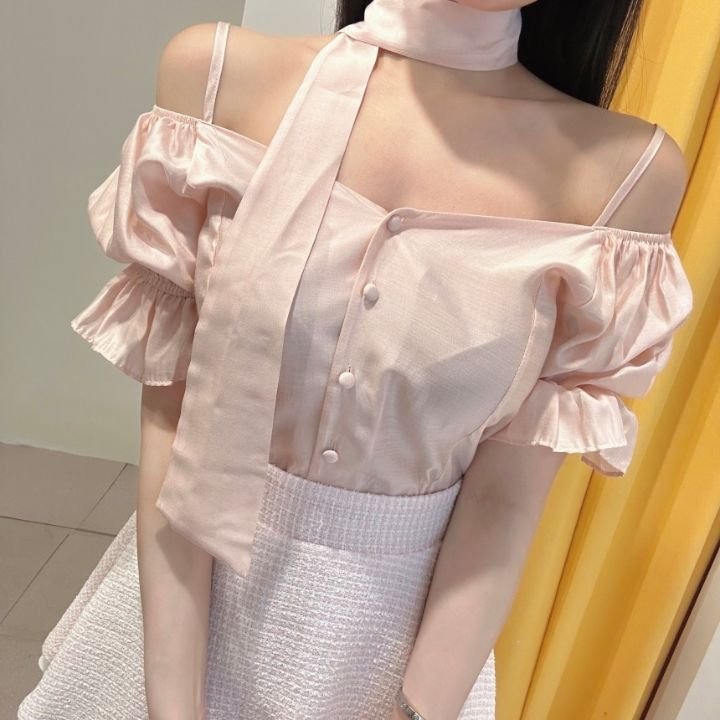 火Ⅱ-화투-T直郵韓國代購㊣女裝新品時尚休閑推薦襯衫蕾絲衫火Ⅱ襯衫/蕾絲衫