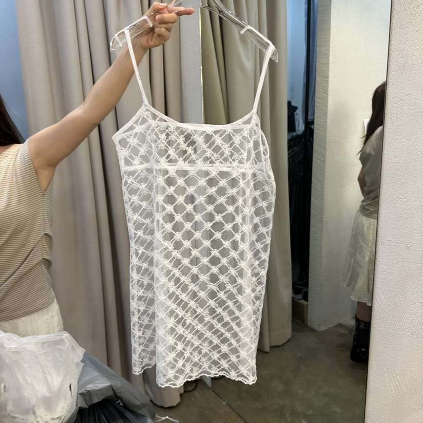 PLOVER東大門直郵女士新品25春夏職業熱賣休閑推薦連衣裙透明PLO_VER連衣裙