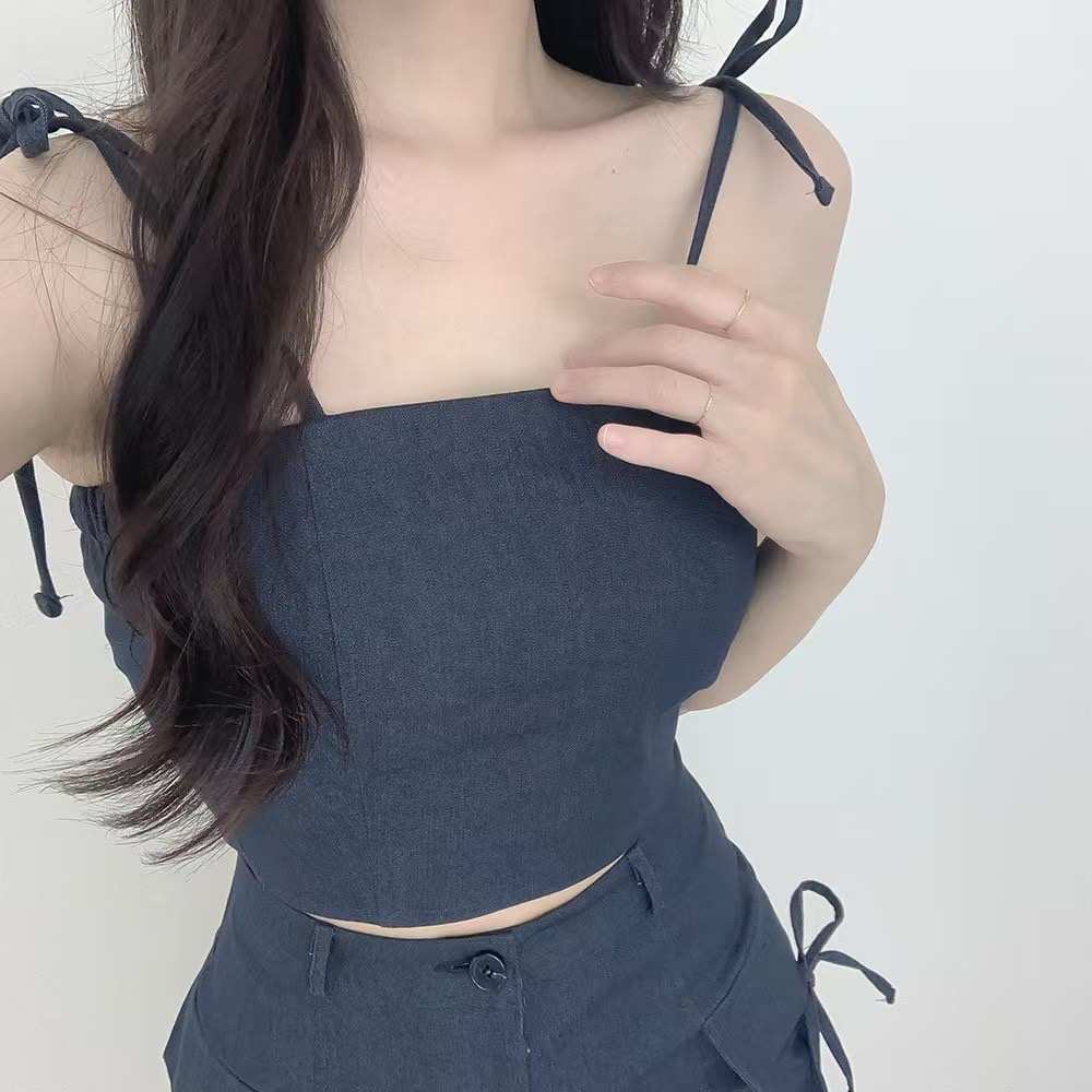 PARTY韓國直郵女士新款職業真品人氣推薦熱賣吊帶背心蝴蝶結PARTY吊帶/背心