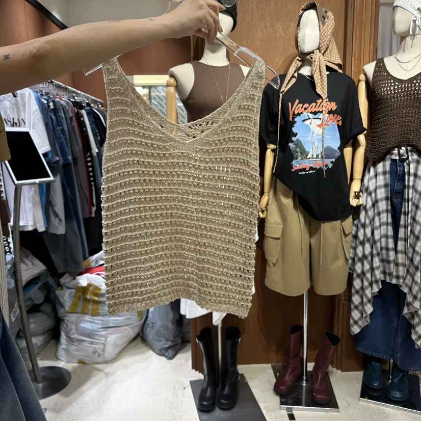 AMOUR東大門實拍女裝新款休閑推薦真品熱賣25春夏人氣吊帶背心AMOUR吊帶/背心