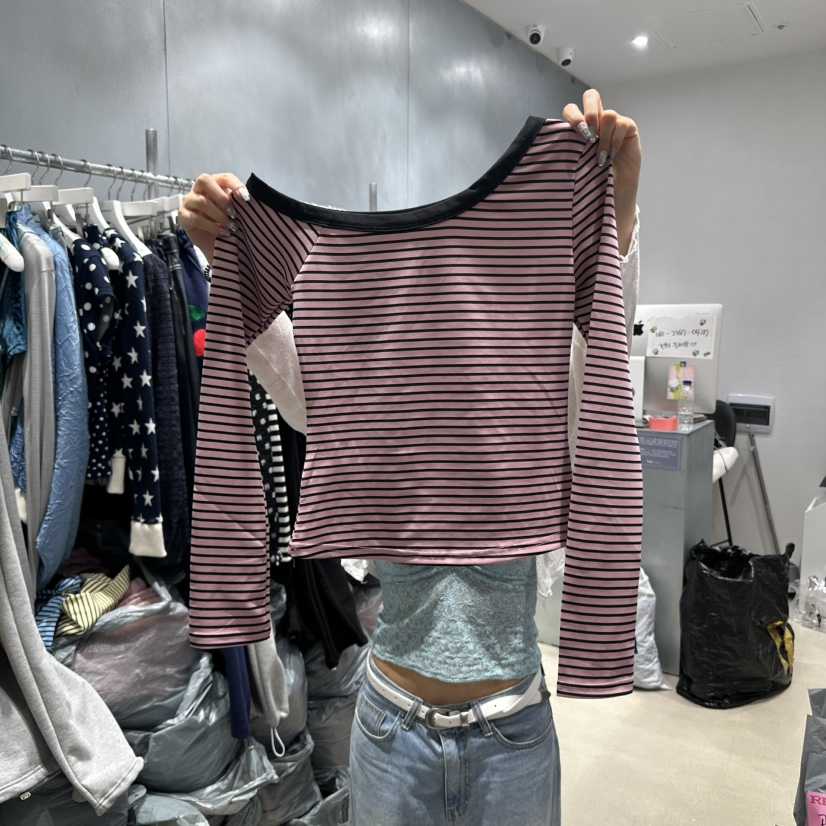 RIBBON東大門代購女裝新款熱賣真品時尚休閑職業人氣長袖T恤RIBBON長袖T恤