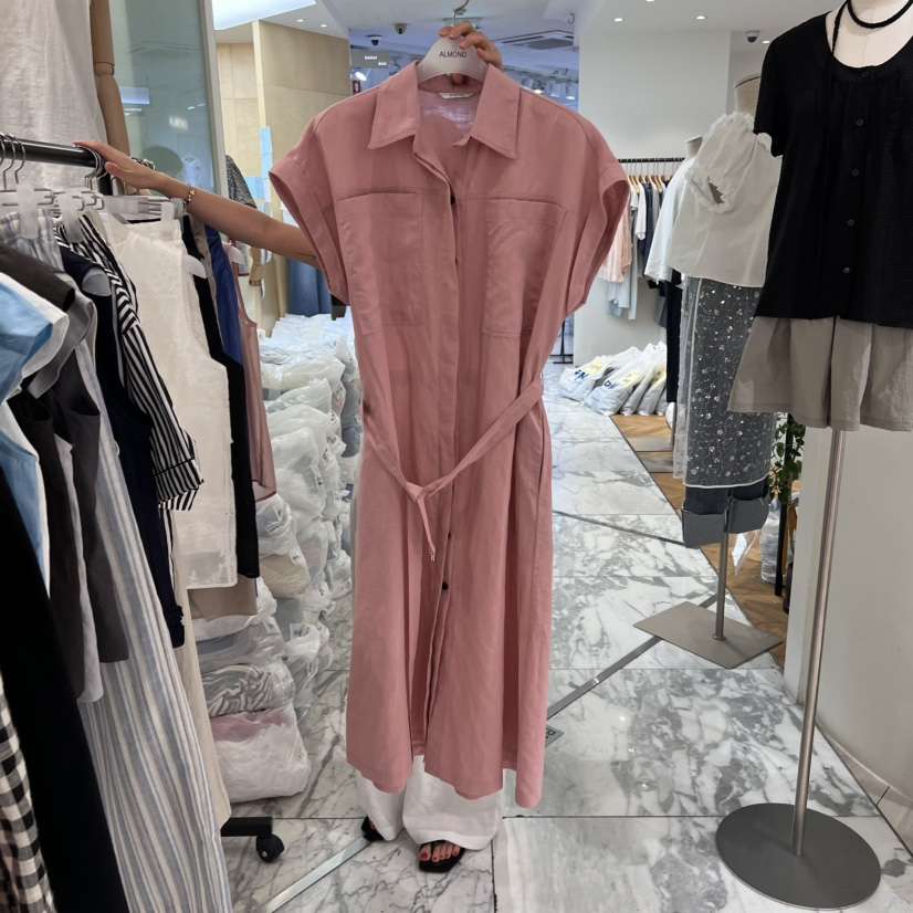 ALMOND韓國代購女士新款人氣真品時尚職業推薦25春夏連衣裙ALMOND連衣裙