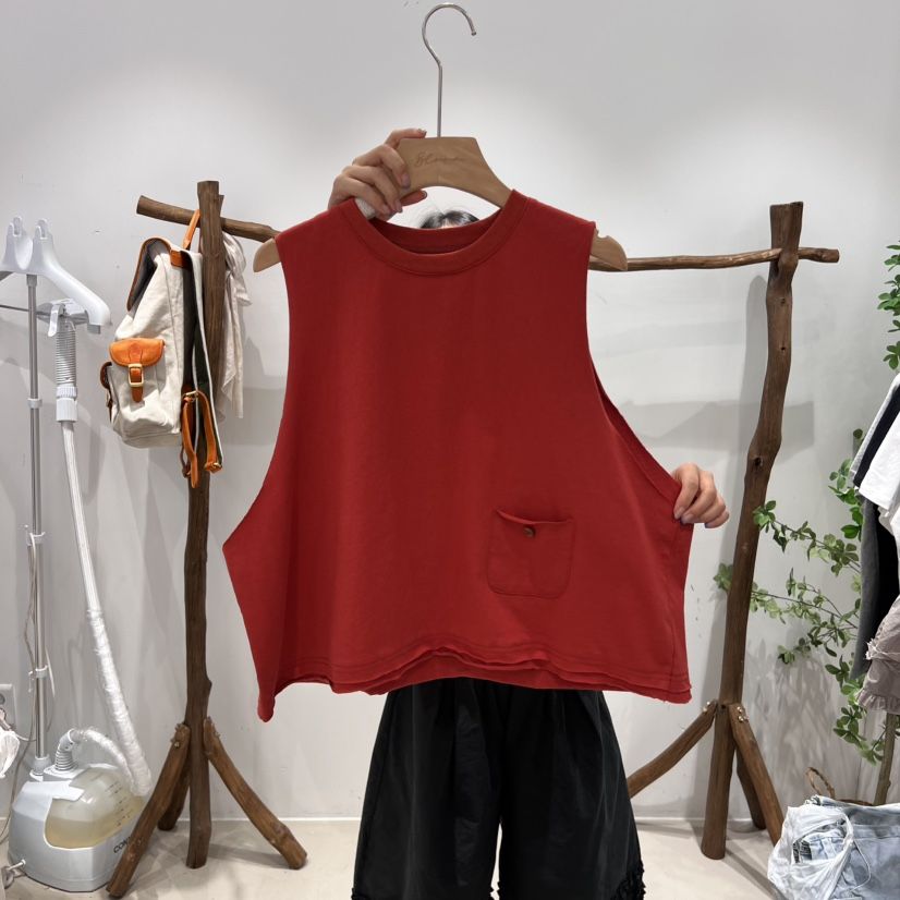 BLOOM東大門代購女士新品真品25春夏熱賣人氣休閑吊帶背心口袋BLOOM吊帶/背心