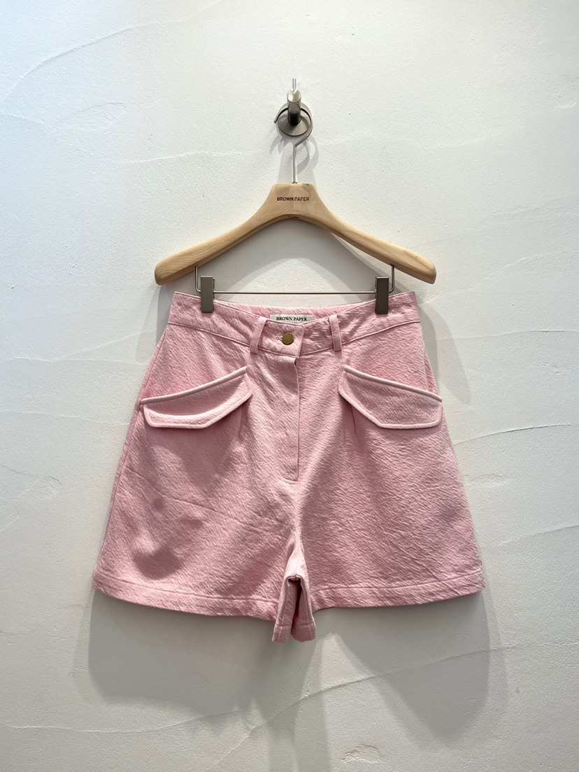 BROWN PAPER-S東大門代購女裝新品25春夏真品短褲復古破洞BROWN PAPER短褲