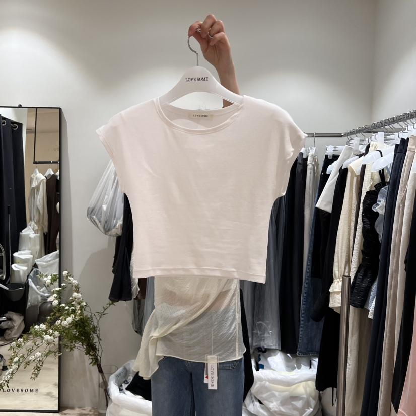 LOVE SOME東大門直郵女士新品真品休閑職業熱賣時尚T恤短款LOVE SOMET恤