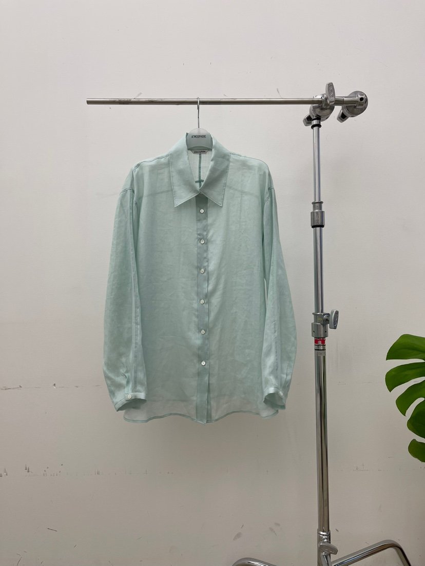ATMOSPHERE東大門實拍女裝新品25春夏時尚襯衫蕾絲衫亞麻布ATMOSPHERE/BLING襯衫/蕾絲衫