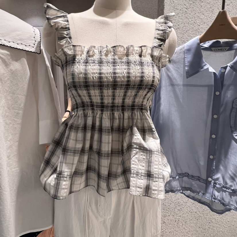 COMELY韓國直郵女裝新款推薦人氣休閑真品25春夏熱賣吊帶背心COMELY吊帶/背心