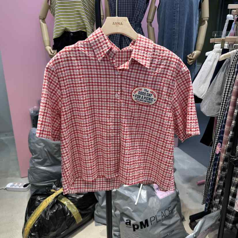ANNA韓國代購女士新品休閑真品熱賣職業時尚25春夏襯衫蕾絲衫ANNA襯衫/蕾絲衫