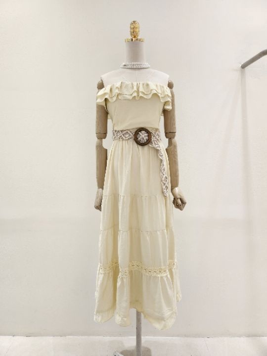 FEMME韓國直郵女士新品熱賣25春夏真品時尚人氣連衣裙含腰帶FEMME連衣裙