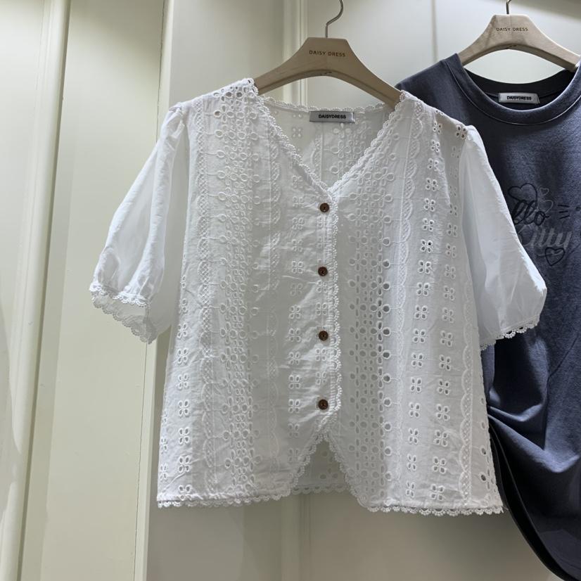 DAISY DRESS東大門㊣實拍女裝新品休閑人氣25春夏襯衫蕾絲衫DAISY DRESS襯衫/蕾絲衫