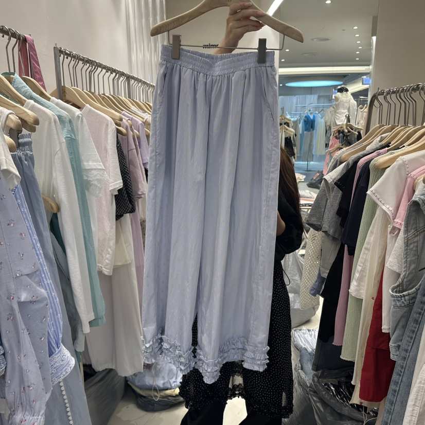 MIMME韓國代購㊣女裝新品真品推薦人氣25春夏熱賣休閑褲荷葉邊MIMME休閑褲