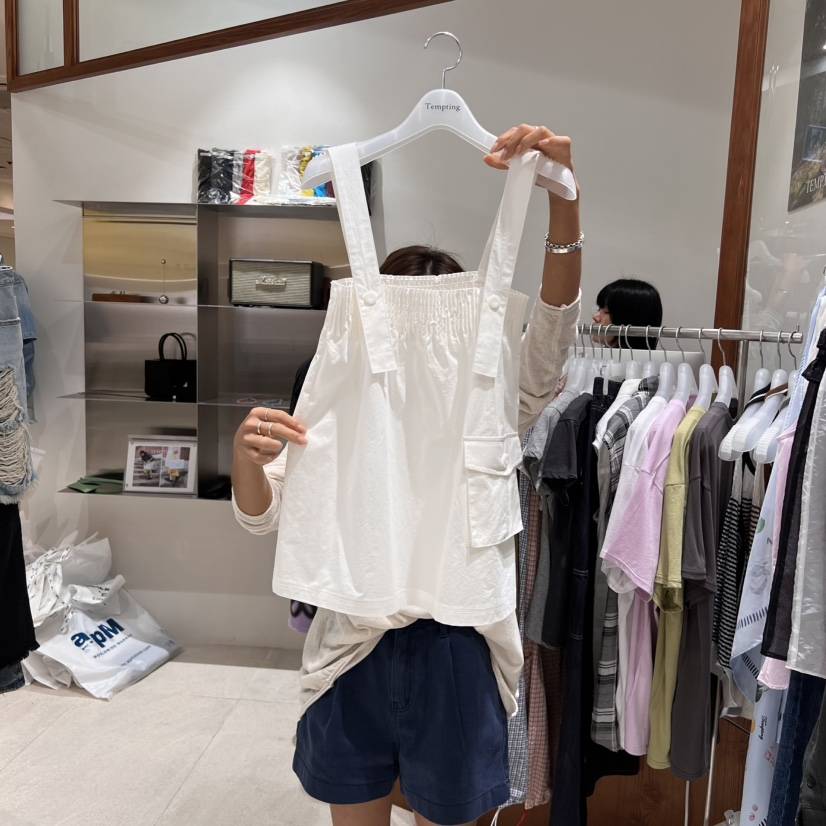 TEMPTING韓國代購㊣女士新品時尚休閑真品熱賣25春夏吊帶背心TEMPTING吊帶/背心